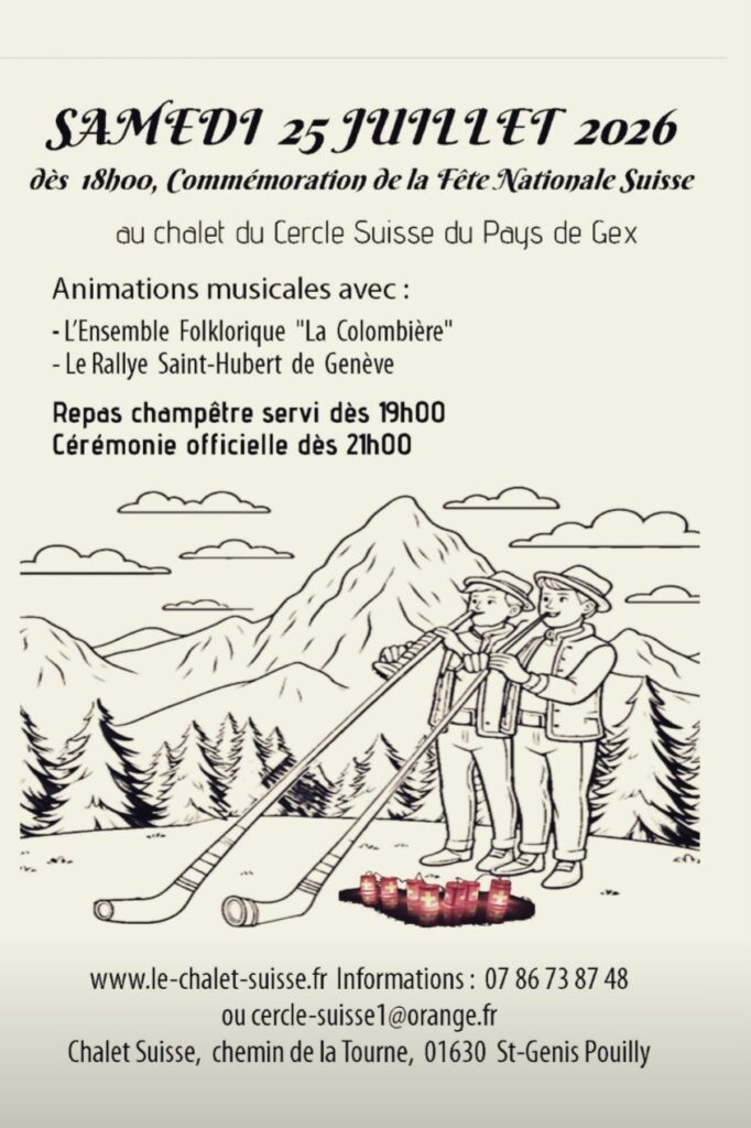 Les célébrations de la fête nationale suisse en France…